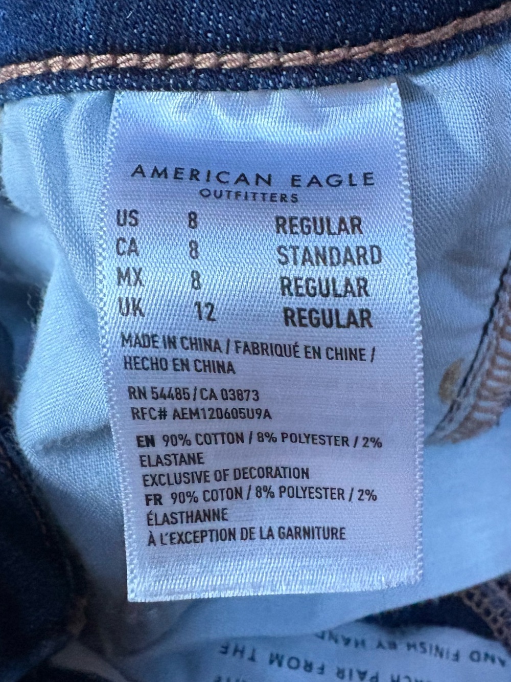 American Eagle Next Level Stretch Super Hi-Rise Jegging Jeans Size 8 - Picture 7 of 10